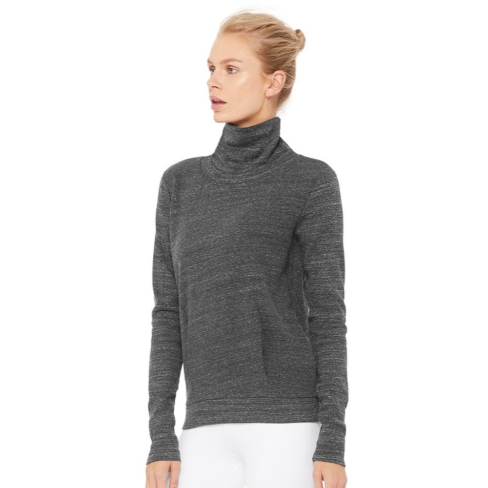 ALO clarity long sleeve heather black